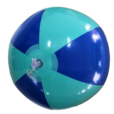 16"Deflated Inflatable Teal and Blue Beach Ball