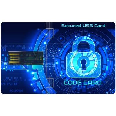 Ultra-Thin USB Code Card w/Encryption & Password Protection (8 - 64 GB)