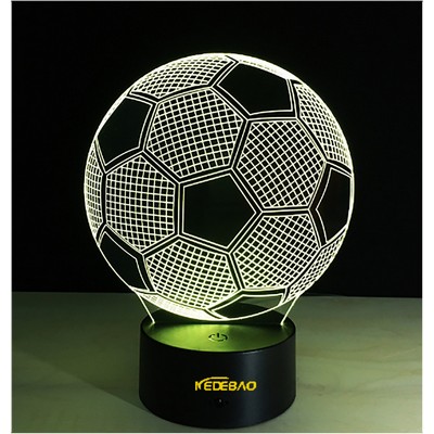 Football Shape LED 3D Night Light