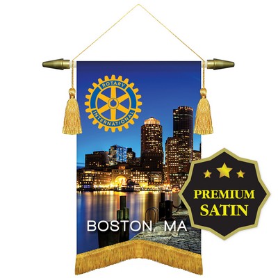 8" x 12" Premium Podium Banner Angle Cut/Fringe