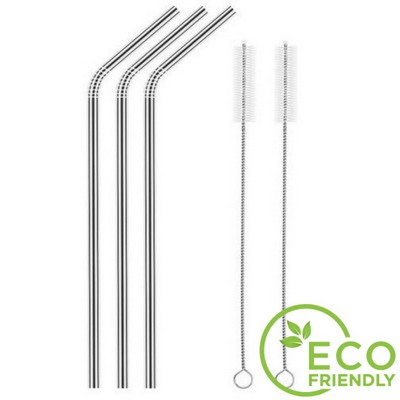 Bent 6mm Steel Straw