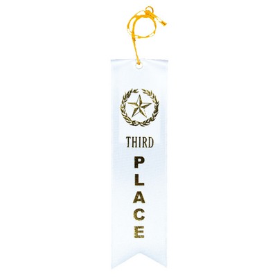 2"x8" 3RD Place Stock Carded Award Ribbon