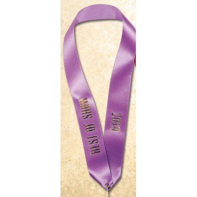 1 5/8" x 32" Satin Neck Ribbon w/ Eyelet Only