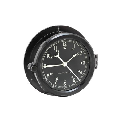 Chelsea Clock Chatham Desk Clock on Black Marble