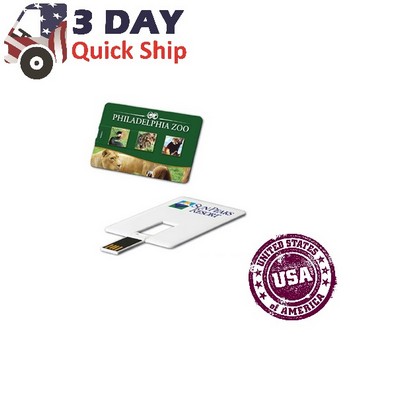 128 MB USA Decorated Credit Card USB Flash Drive