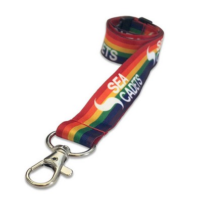 3/4" Full Color Lanyard W/ Safety Breakaway