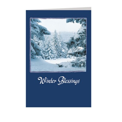 Evergreen Snow Greeting Card