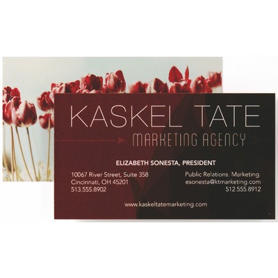 Full Color Business Cards w/Color Front/Blank Back (3.5" x 1")