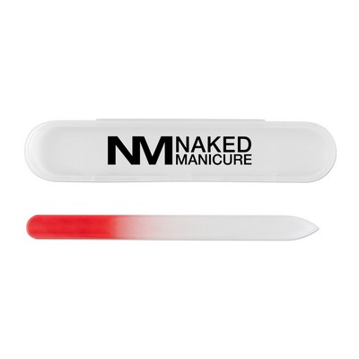 Tempered Glass Nail File in Plastic Case