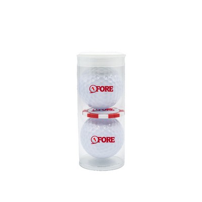 Wilson 2 Ball Domed Poker Chip Tube