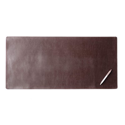 Bonded Leather Dark Brown Rollable Desk Mat/Pad (32" X 15")