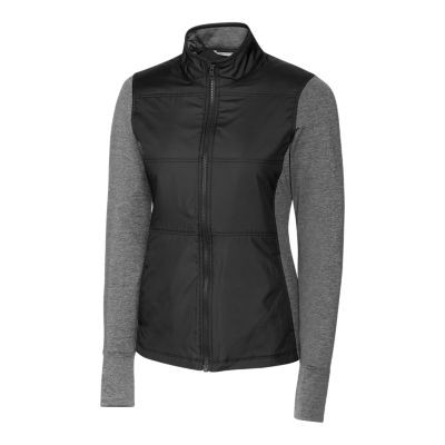 Cutter & Buck Stealth Hybrid Quilted Womens Full Zip Windbreaker Jacket