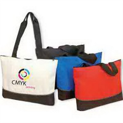 Q-Tees® Poly Tote Bag w/Zipper2