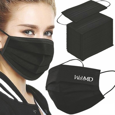 Disposable Masks In Black, Red, Pink, Gray, Blue - Printed 1 Color