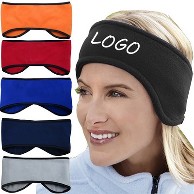 Warm Polar Fleece Headband with Ear Covers