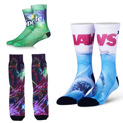 Custom Cotton Dress Sock Full Color Sublimation