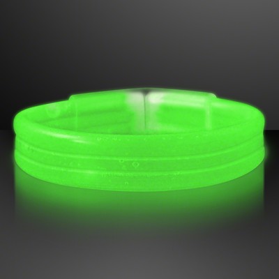 Green Thick Glow Bracelet Bangles - BLANK