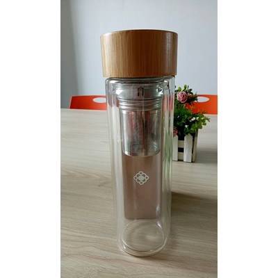 Water Bottle With Bamboo Lid And Cover