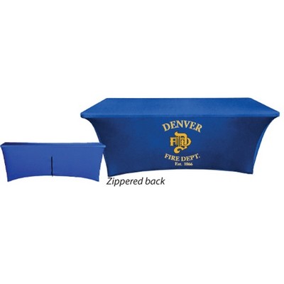 8' Zipper Back Poly Stretch Table Throw