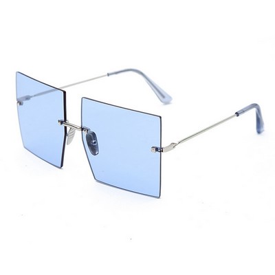 Oversized Rimless Square Vintage Sunglasses