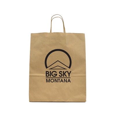 Kraft Paper Shopping Bag (12"x9"x15.75")