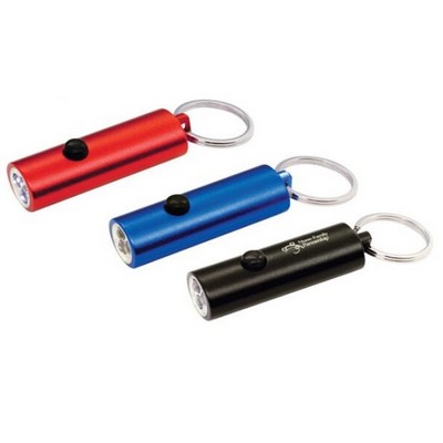 Round Barrel 3 LED Aluminum Keychain