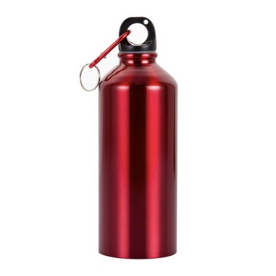 Aluminum Water Bottle w/Cap Red Sport Bottle