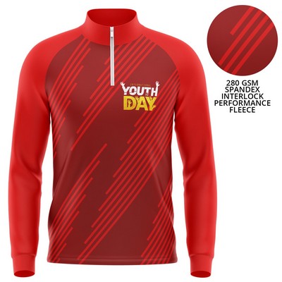 Youth 280G Spandex Interlock Fleece Sweatshirt, breathable & elastic