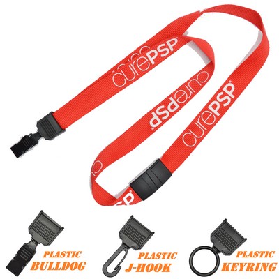 5/8" Quick Release Safety Polyester Lanyards w/ FREE Plastic Attachment