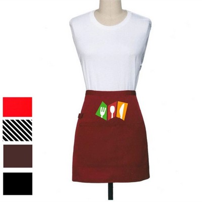 12 oz. Woven frock fabric Waist Apron w/ 2 adjacent pockets