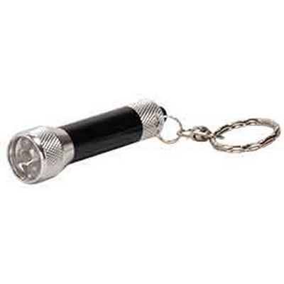 Round Aluminum LED Flashlight Key Chain