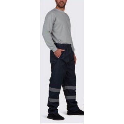 ANSI Class E Enhanced Visibility Navy Blue Rain Pant