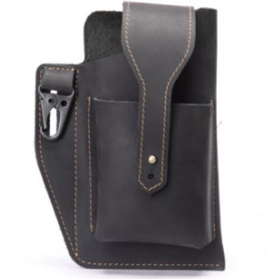 Leather Cellphone Waist Bag For Men