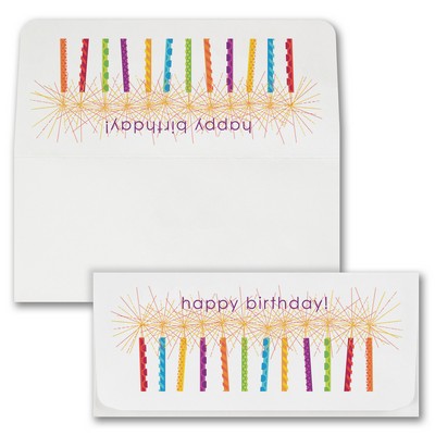 Birthday Candles Currency Envelope (Sparkling Candles)