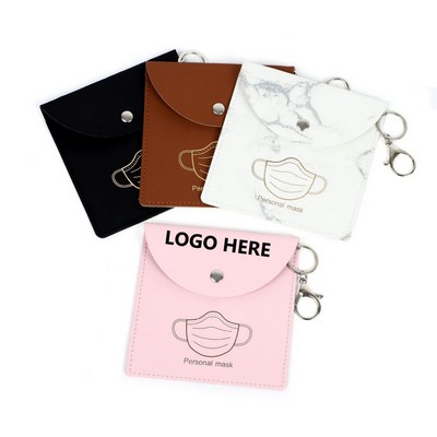 PU Leather Mask Storage Bag