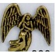 Harp Stock Casting Lapel Pin w/Angel