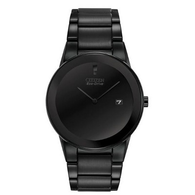 Citizen® Men's Axiom Collection Eco-Drive® Black Stainless Steel Watch w/Black Dial