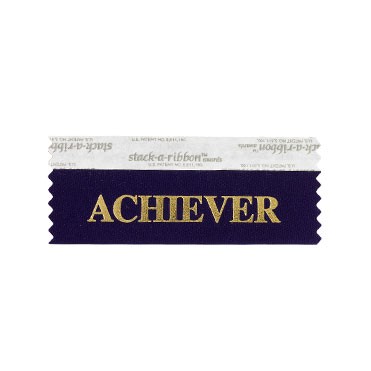 Achiever Stk A Rbn Navy Ribbon Gold Imprint