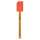 Red Silicone Spatula w/Bamboo Handle