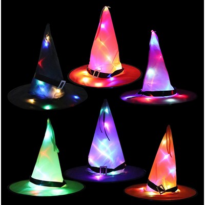 Halloween LED Light Up Witch Hat