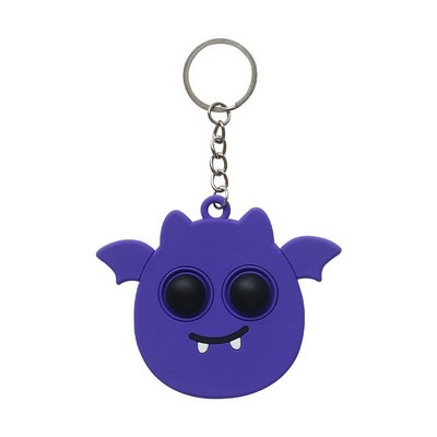 Halloween Bat Push Pop Bubble Keychain