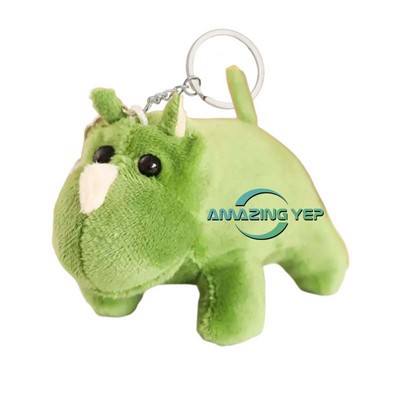 4.5" Keychain Squishmallow Plush Key Tag - Rhinoceros