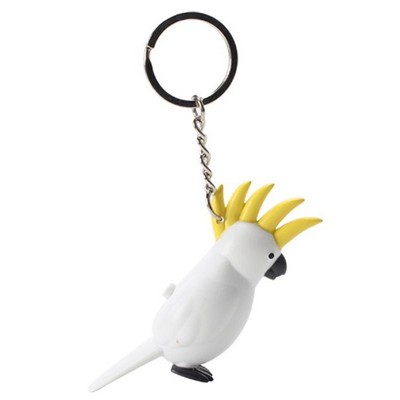 Cockatoo Parrot LED Sound Keychain