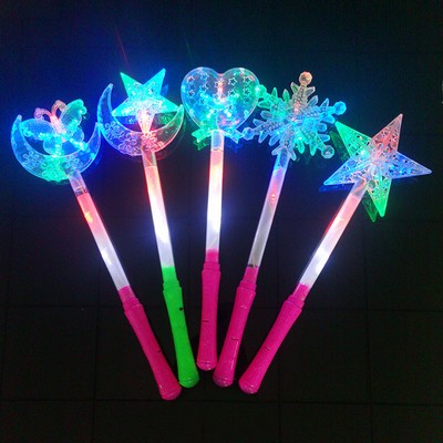 LED Light Up Frozen Snowflake Wand Toy For Kids