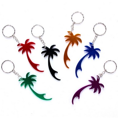 Coconut Palm Tree Bottle Opener Keychain