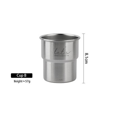 Outdoor Stackable Coffee Cup Espresso Cup Silver