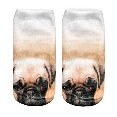 3D Digital Low Cut Short Socks - Dog