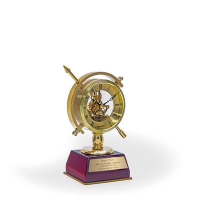 Manawa Rotating Gold Clock