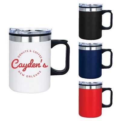 14 Oz. Double Walled Stainless Steel Vacuum Camper Mug