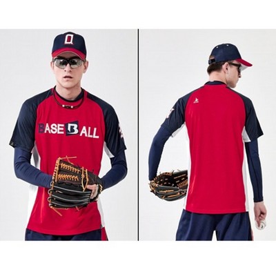 Premium Solid Color Crew Neck Raglan Baseball Jersey - Nike Butterfly Lattice